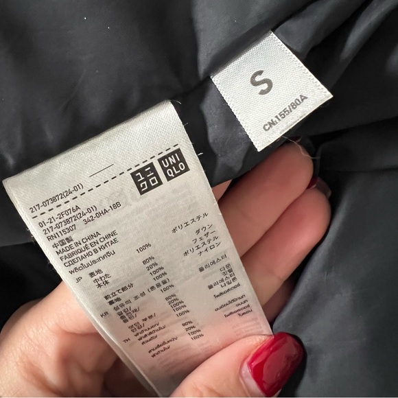 Uniqlo Mid seamless length down parka jacket size S - Picture 6 of 7